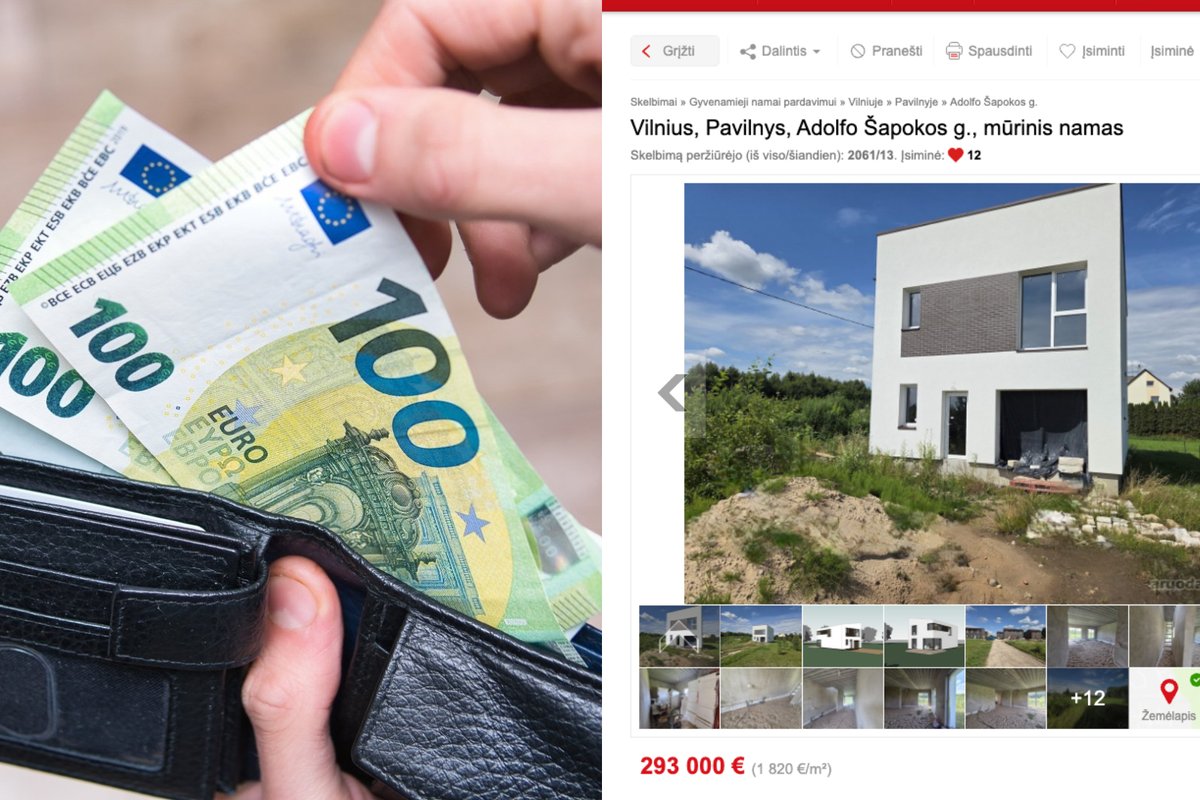 Vienas namas – du skirtingi skelbimai, už kurių slypi nemažos skolos