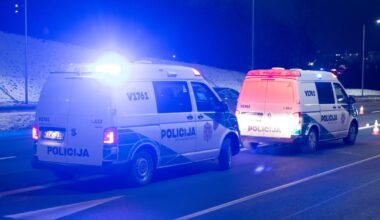 Šalčininkų roges tempęs BMW trenkėsi į medį, nukentėjo vyrai