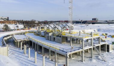 Benkunskas: stadionas kyla aukštyn, nepaisant sniego ir šalčio