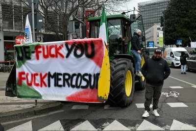 Italų ūkininkai protestuoja prieš MERCOSUR