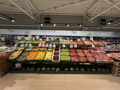 Vaisiai ir daržovės „Norfa“ parduotuvėje