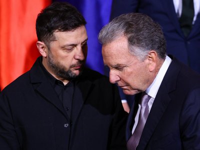 Volodymyras Zelenskis ir Steve'as Witkoffas