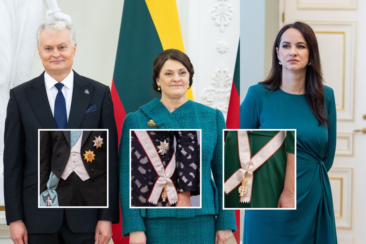 Atsakė, kodėl Ruginienė taip pat segėjo ordiną su juosta: toks atvejis – itin retas