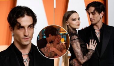 Oficalu – susižadėjo „Maneskin“ lyderis Damiano David ir Dove Cameron: parodė nepriekaištingą žiedą