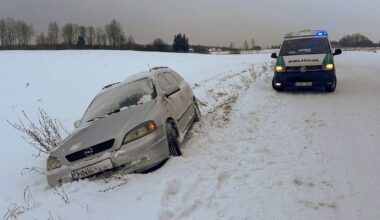 Vilniaus rajone į griovį nuskriejęs girtas vairuotojas skambino pagalbos, tačiau prašė policijos nekviesti