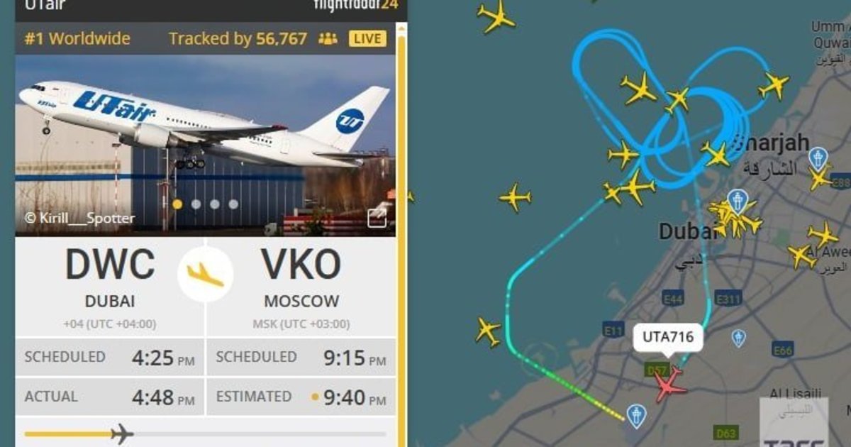 Rusijos lėktuvas suko ratus virš Dubajaus: susidūrė su avarine situacija