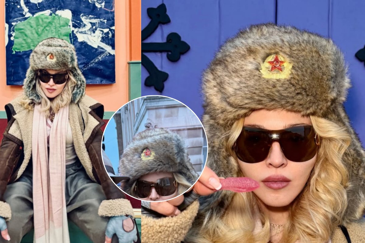 Sovietine simbolika pažymėtą kepurę užsidėjusi Madonna sulaukė nusivylimo bangos