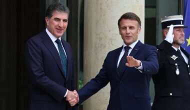 Macronas ir Irako Kurdistano prezidentas ragina nutraukti kovas Sirijoje