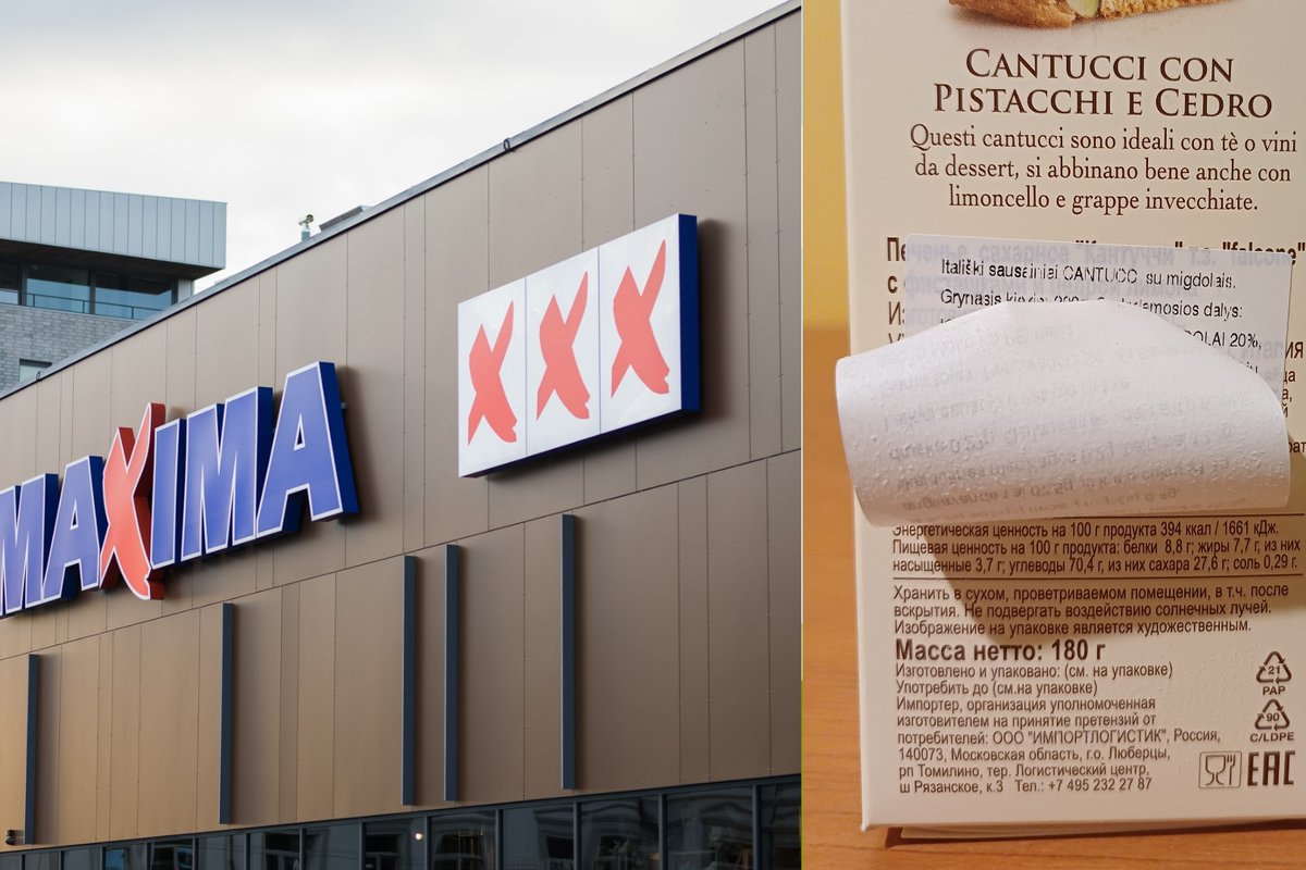 Nustebino rusiškas radinys ant sausainių „Maximoje“