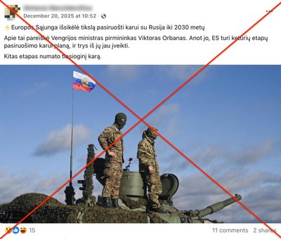 Platinamas melas apie ES pasiruošimą karui su Rusija