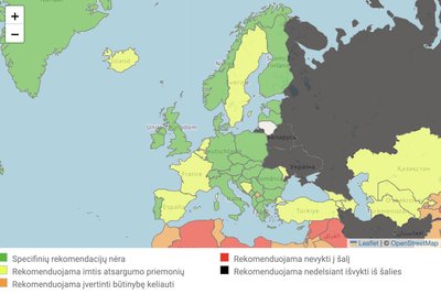 Rekomendacijos dėl vykimo į Europos šalis