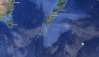 Apytikslė vieta, kur nukrito kiniškos raketos dalis