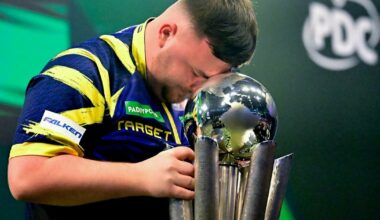 Pasaulio smiginio čempionas praras beveik pusę savo rekordinio uždarbio