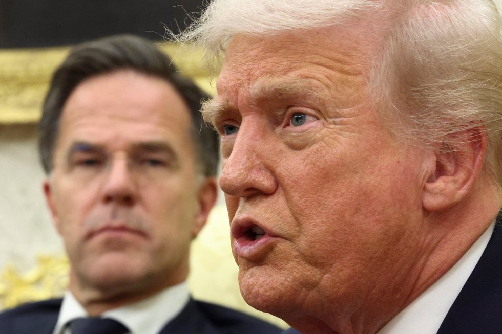Markas Rutte ir Donaldas Trumpas (nuotr. SCANPIX)