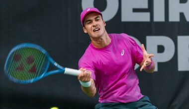 Vilius Gaubas po 3-iojo seto pratęsimo išplėšė pergalę prieš JAV aukštaūgį