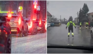 Pamatęs, kaip kelyje per lijundrą keliauja vyras, griebė kamerą: „Poliruoja savo olimpinę formą“