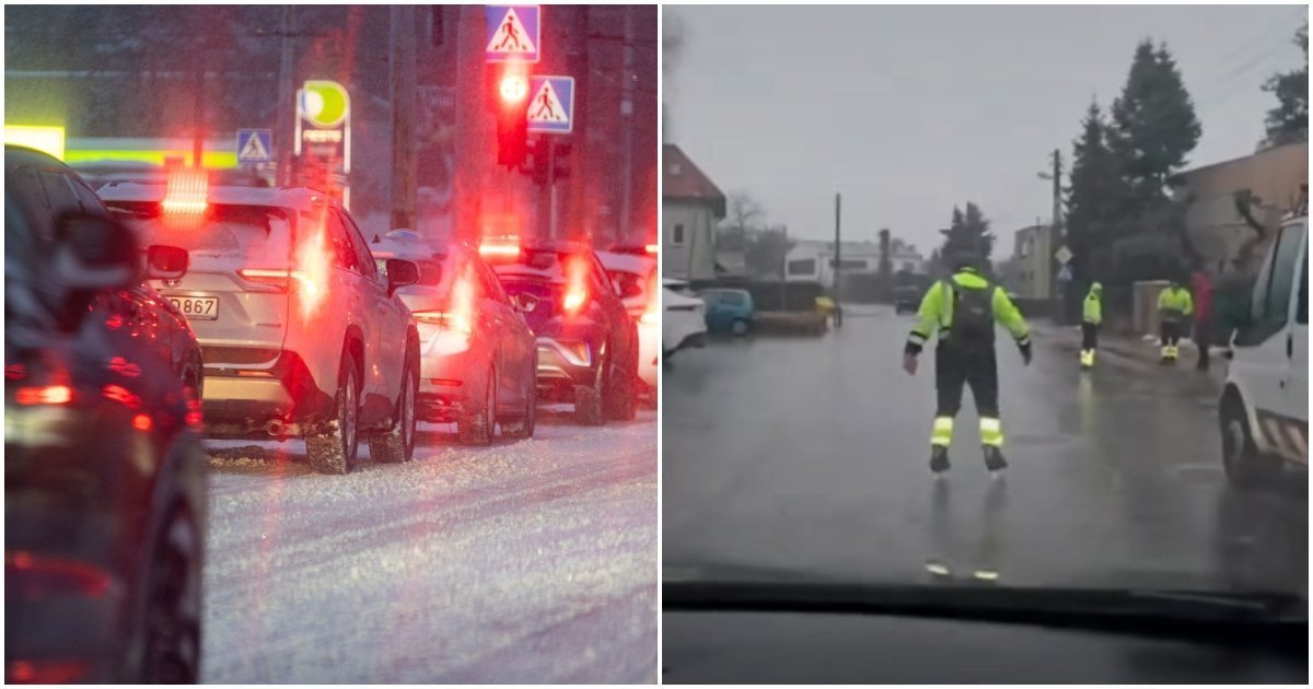 Pamatęs, kaip kelyje per lijundrą keliauja vyras, griebė kamerą: „Poliruoja savo olimpinę formą“