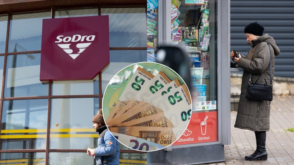 „Sodra“, pensija, pinigai, gyventojai (tv3.lt koliažas)