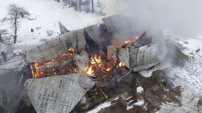 Gaisras Kupiškio rajone