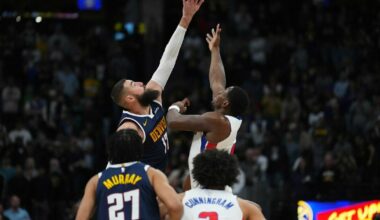 Lemiamu metu neklydęs Valančiūnas įtvirtino „Nuggets“ pergalę prieš buvusio čempiono vedamą „Nets“