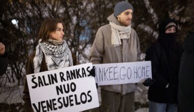 Prie JAV ambasados – protestas dėl Venesuelos