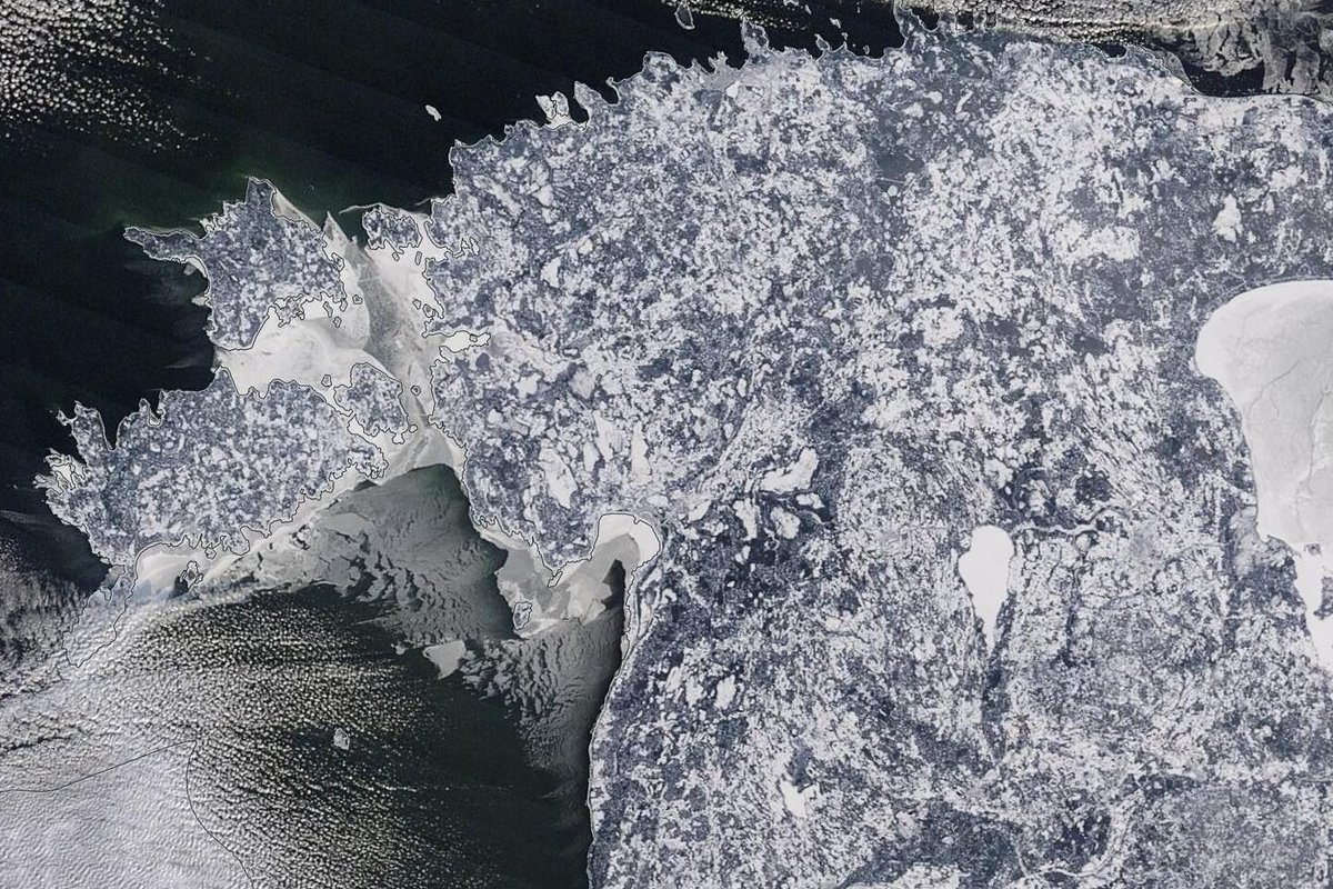 Ledas padengė ketvirtadalį Baltijos jūros