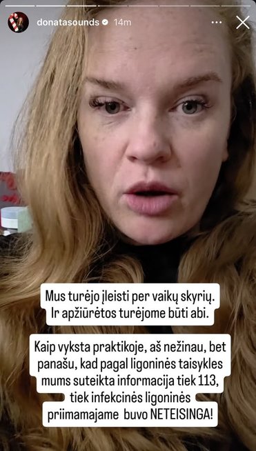 Donatos Virbilaitės įrašas (nuotr. Instagram)