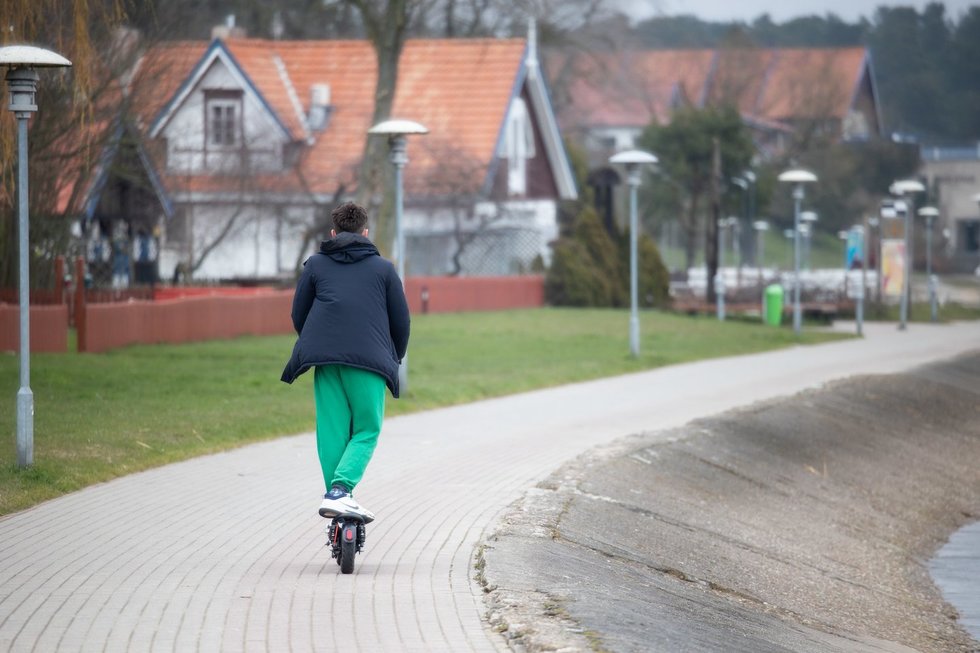 Elektrinis paspirtukas. ELTA / Andrius Ufartas