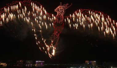 JAE 2026-uosius pasitiko įspūdingu bepiločių orlaivių rekordu ir fejerverkų šou