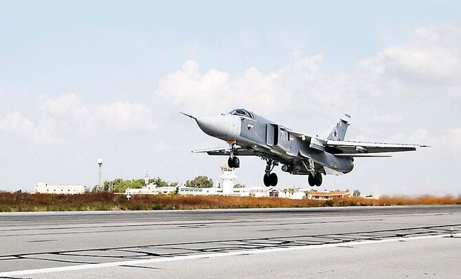 Socialinių tinklų nuotrauka/Chmeimimo oro pajėgų bazė Sirijoje