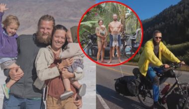 Šeima pardavė turtą ir su vaikais dviračiais leidosi į 8000 km kelionę: susidūrė su grizliais, buvo palaikyti benamiais | Vardai