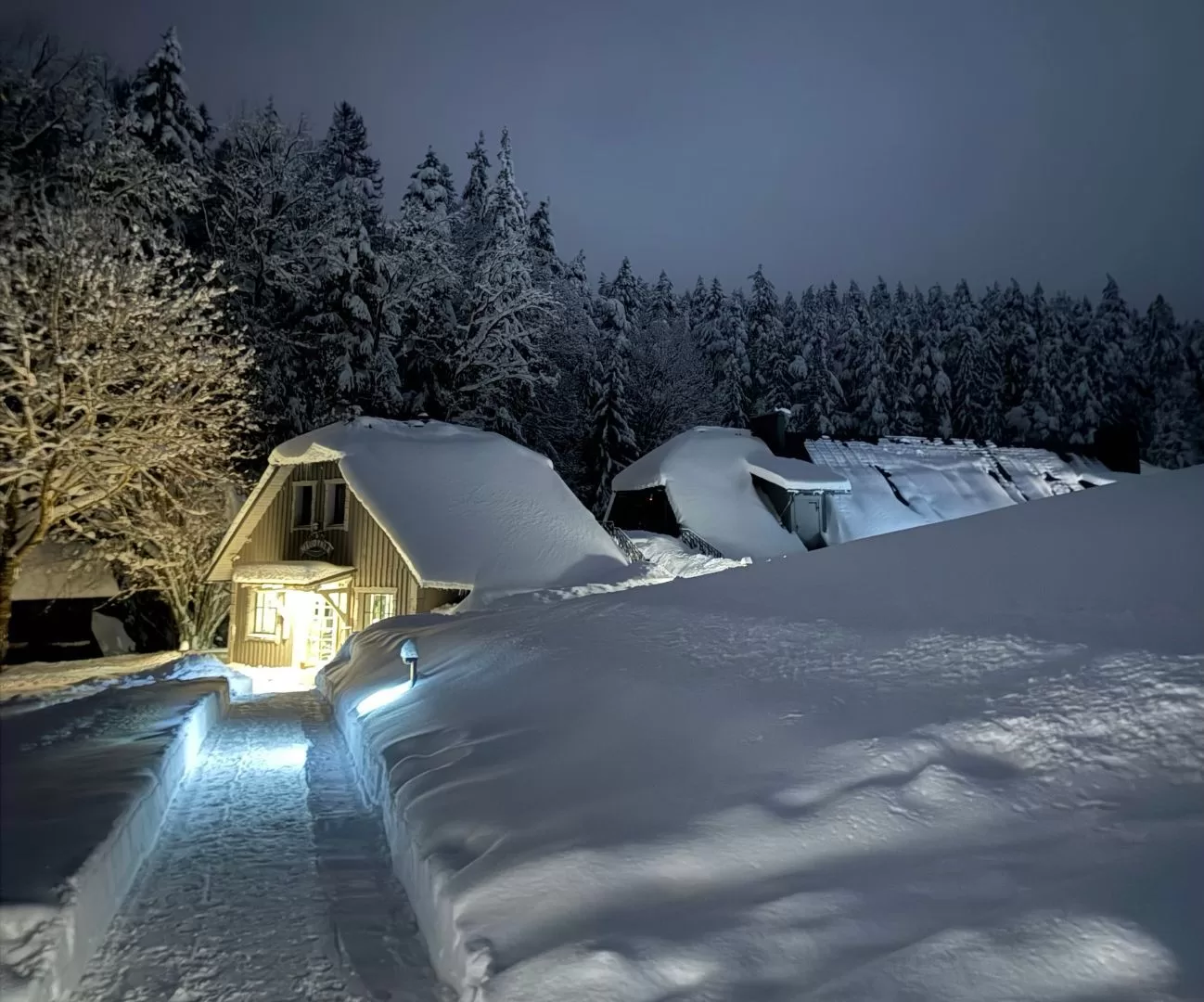 Sniegas Plungėje. Kunigo Vytauto Gedvainio nuotrauka