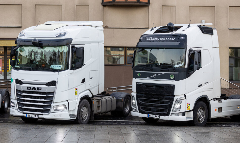 Lietuvos vežėjų asociacijos protestas prie Seimo