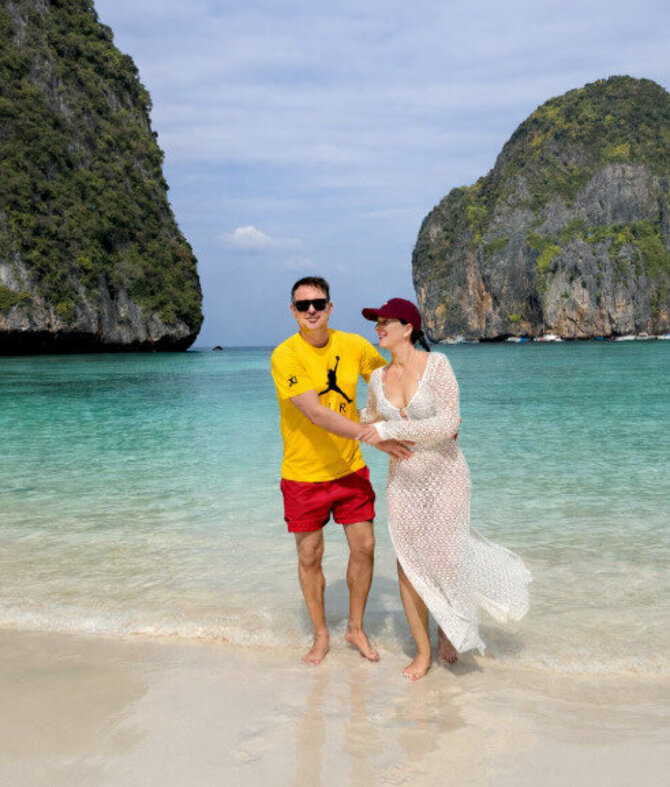 Asmeninio albumo nuotr./ Algimantas Minalga-Soliaris su žmona Monika