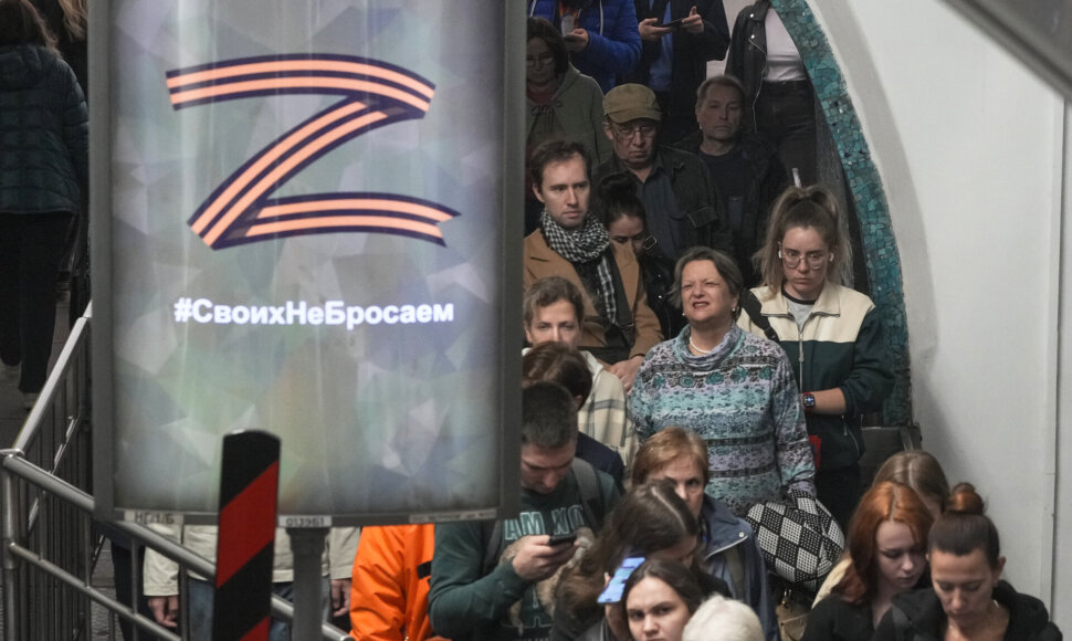 Simbolis „Z“ Rusijoje /  / AP