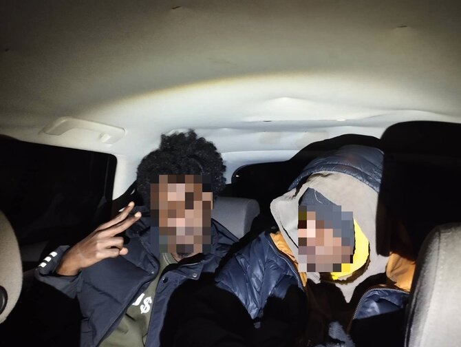 VSAT nuotr./Sulaikyti neteisėti migrantai