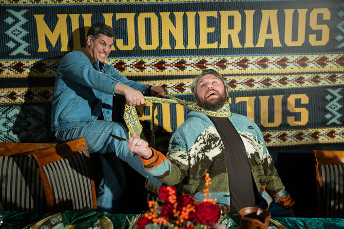 Roberto Riabovo / BNS nuotr./Tado Vidmanto komedijos „Milijonieriaus jubiliejus“ premjera