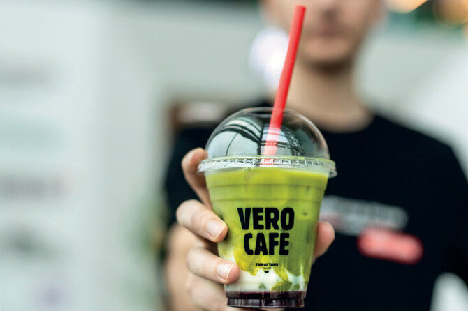 Atstovų nuotr./„Vero Cafe“ avietinė matcha