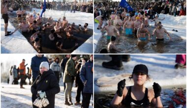  Maudynės per sartų lenktynes.<br> Lrytas koliažas
