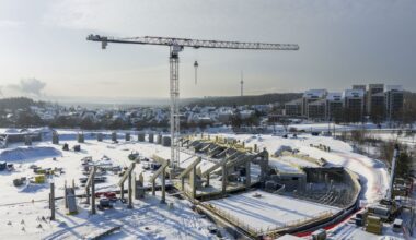 Vėl trumpam pristabdytos Nacionalinio stadiono statybos