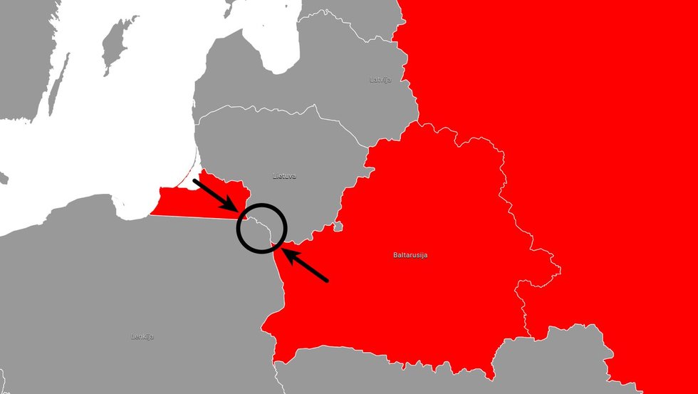 Suvalkų koridorius (nuotr. tv3.lt)