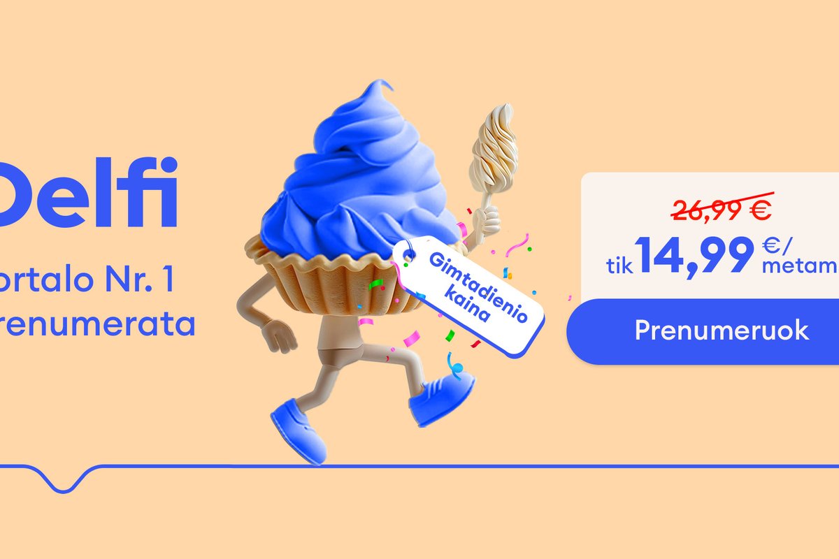 „Delfi“ skelbia gimtadienio akciją: prenumerata metams – vos 14,99 Eur