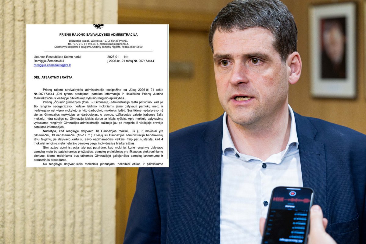 Prienų savivaldybė: Žemaitaičiui atsakyti privalėjome