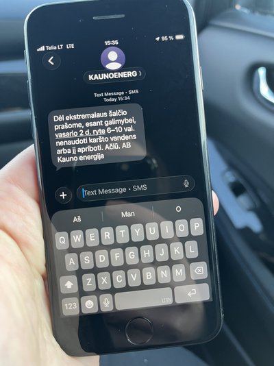 Žinutė iš AB Kauno energija