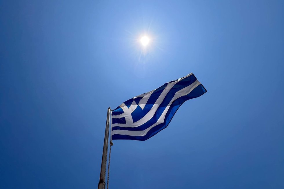 Graikijos vėliava (nuotr. SCANPIX)