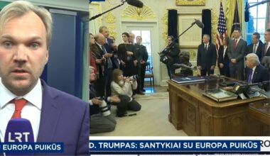 Trumpas Lietuvos žurnalistui atsakė į klausimus