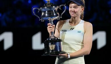 Ukrainietį į komandą pasikvietusi Rybakina apstulbino sirgalius savo reakcija į pergalę prieš Sabalenką