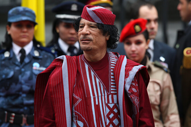 „Shutterstock“ nuotr./Muanmaras Gaddafi, 2008 m.