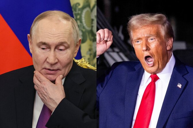 Reuters/AP/Scanpix/Vladimiras Putinas, Donaldas Trumpas