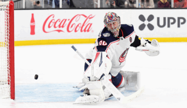 Elvis Merzļikins. Foto: USA TODAY Sports via Reuters Connect/Scanpix